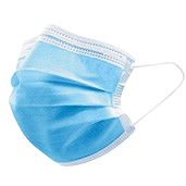 Masques hygiéniques jetables 3 plis bleu