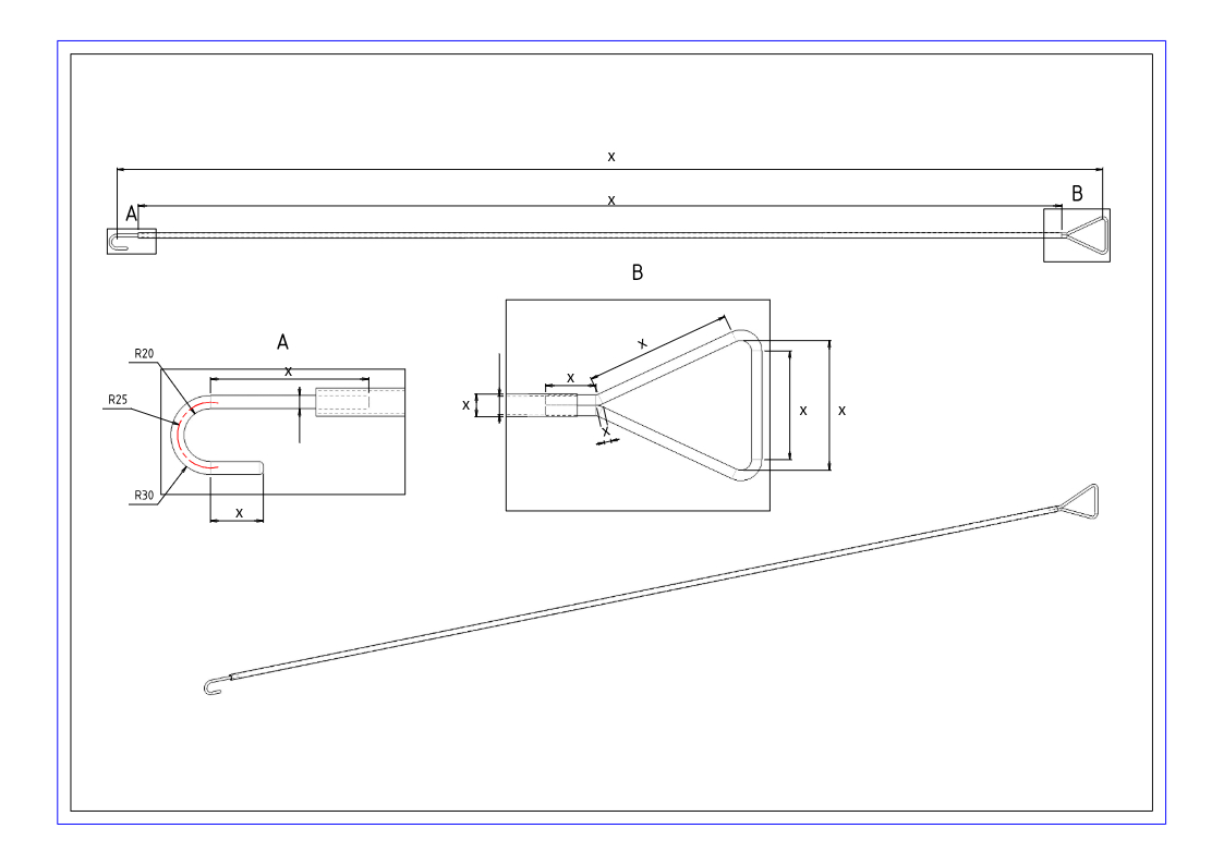 Tige de déclenchement en inox