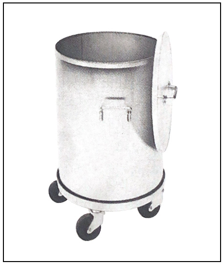 Poubelle cylindrique 4 roues